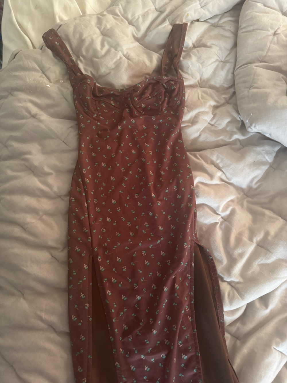 Dolls Kill Rust Floral Maxi Dress